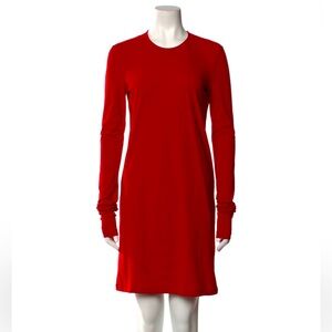 ACNE Red Long Sleeve Dress